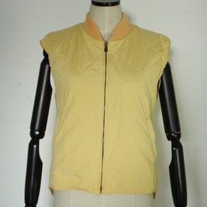 Genuine LORO PIANA Women's  Large Yellow Quilted Vest/Gilet 20K Storm System